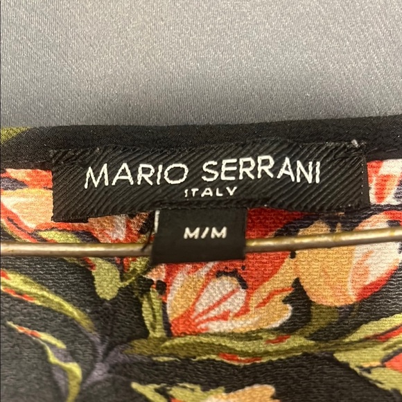 Mario Serrani Black Floral Dress size Medium - Picture 2 of 6
